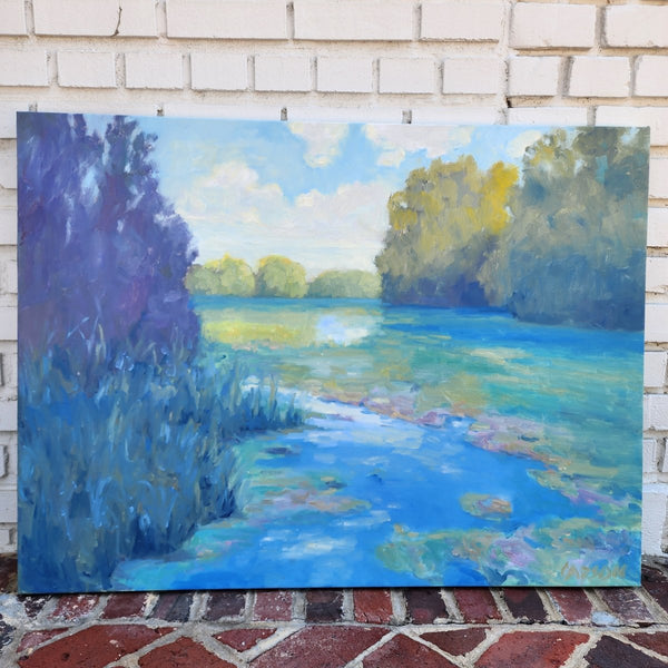 Evening View of the Pond | 30" h x 40" w - Liza Pruitt