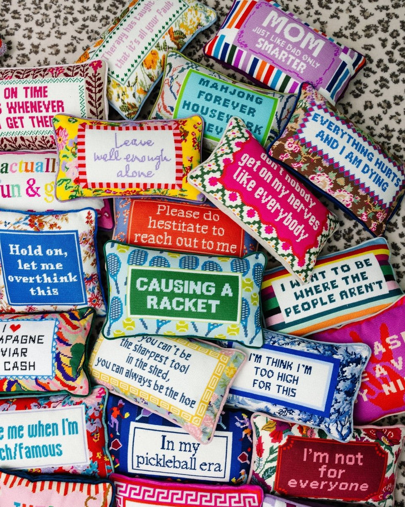 Everything Hurts Needlepoint Pillow - Liza Pruitt