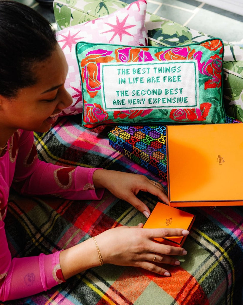 Expensive Needlepoint Pillow - Liza Pruitt