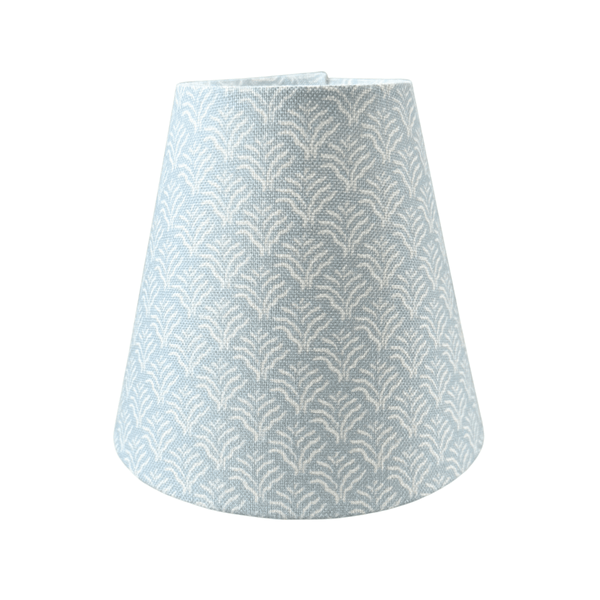 Fabric Candle Clip Lampshade - Blue Petite Lottie - for Sconce or Chandelier - Liza Pruitt