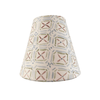 Fabric Candle Clip Lampshade - Porto Pattern in Blue Green and Brown - for Sconce or Chandelier - Liza Pruitt