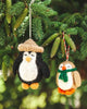 Felted Festive Penguin Ornament - Liza Pruitt