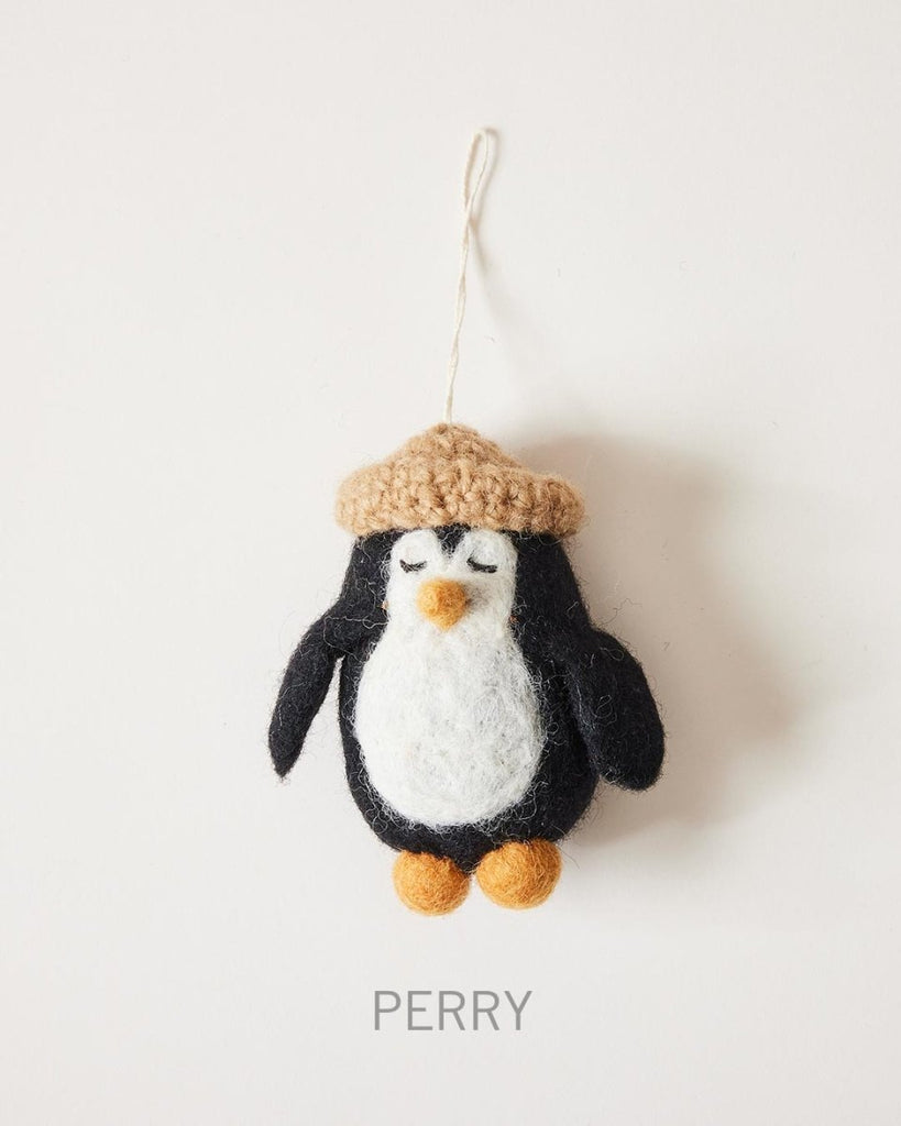 Felted Festive Penguin Ornament - Liza Pruitt
