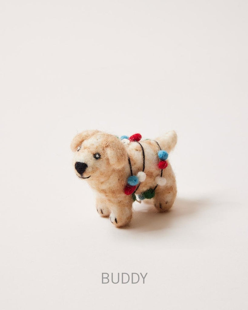 Felted Festive Pup Ornament - Liza Pruitt
