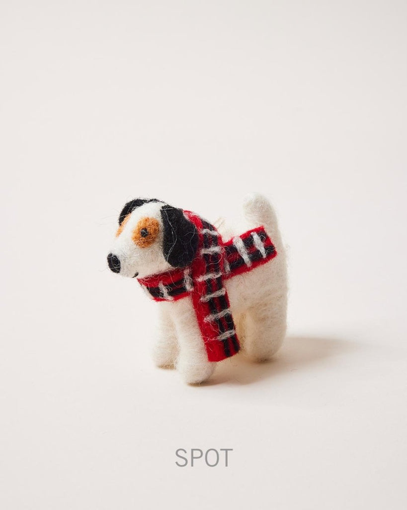 Felted Festive Pup Ornament - Liza Pruitt