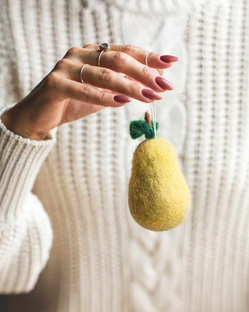 Felted Fruit Ornament - Liza Pruitt