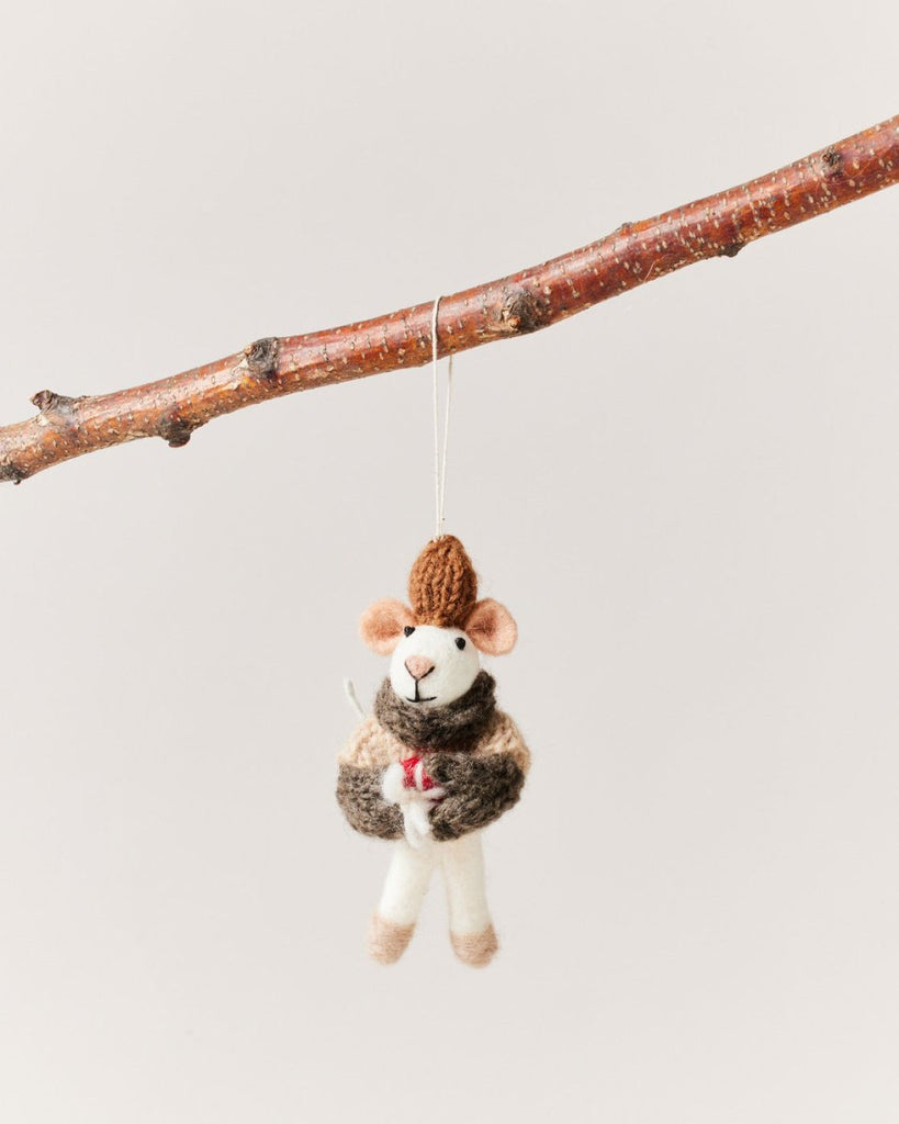 Felted Mouse Ornament - Liza Pruitt