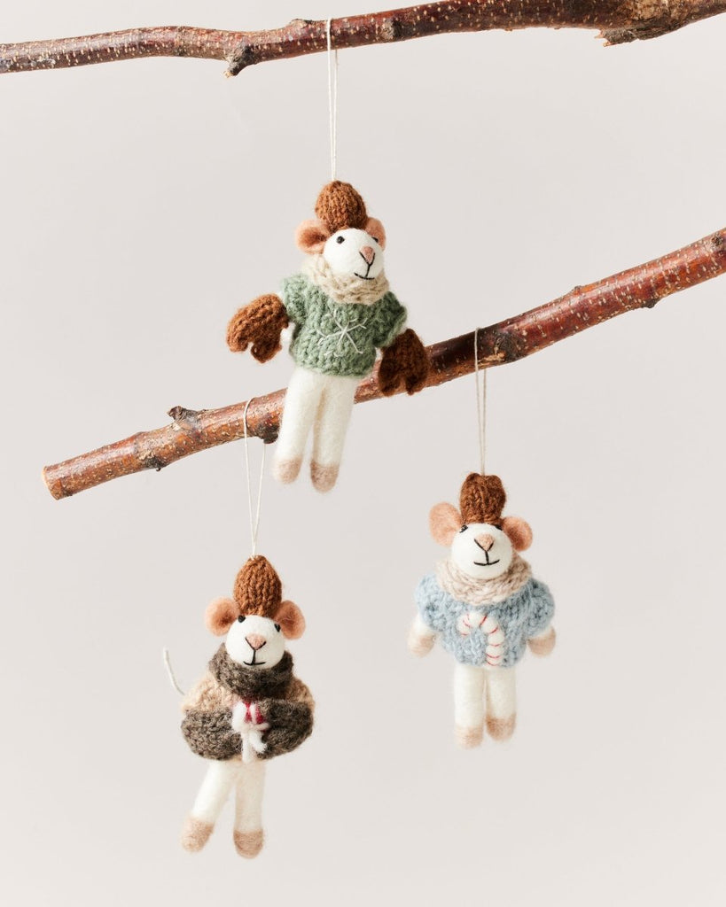 Felted Mouse Ornament - Liza Pruitt