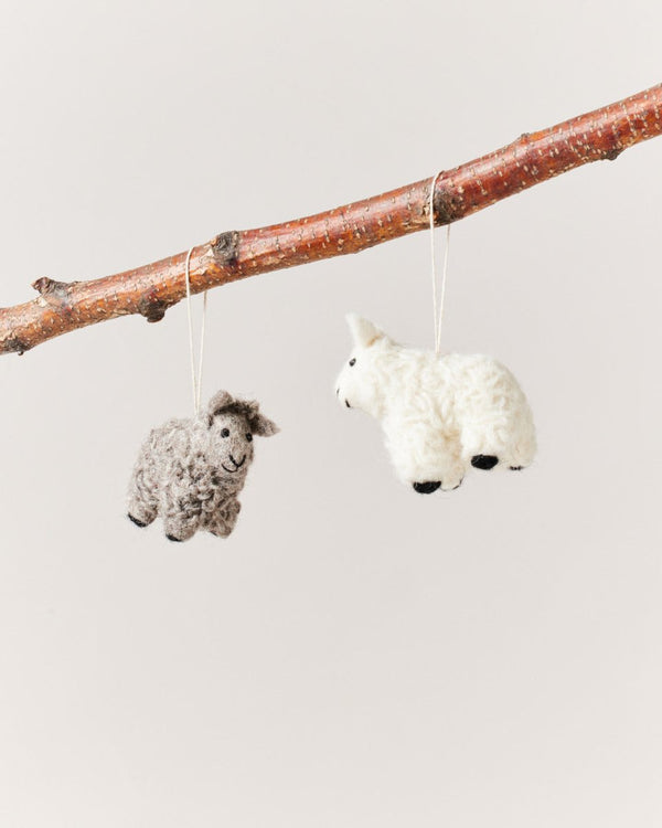 Felted Sheep Ornament - Liza Pruitt