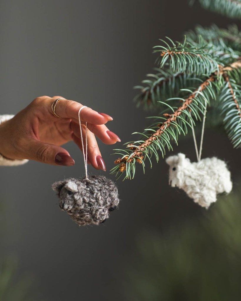 Felted Sheep Ornament - Liza Pruitt