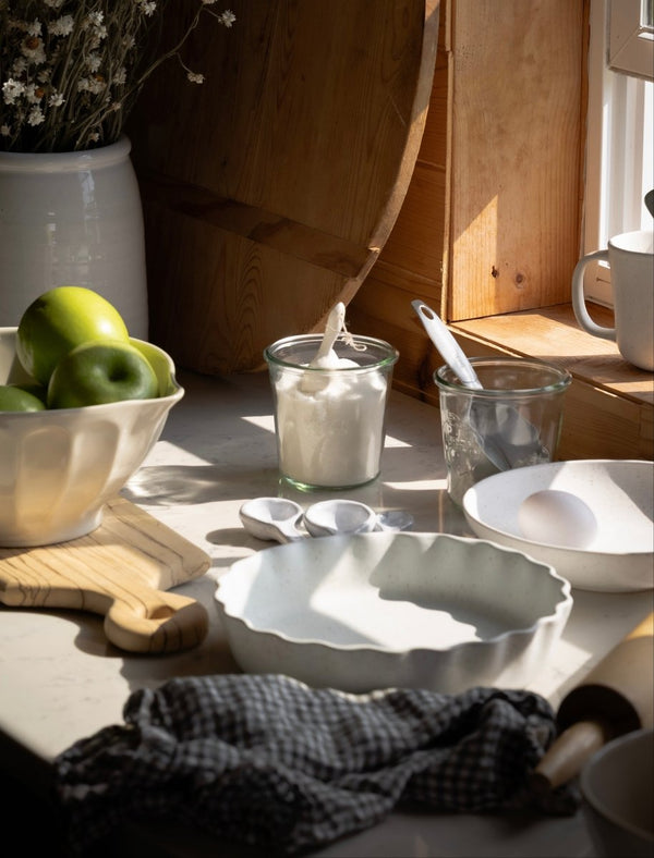 Fieldstone Ruffle Pie Dish - Liza Pruitt