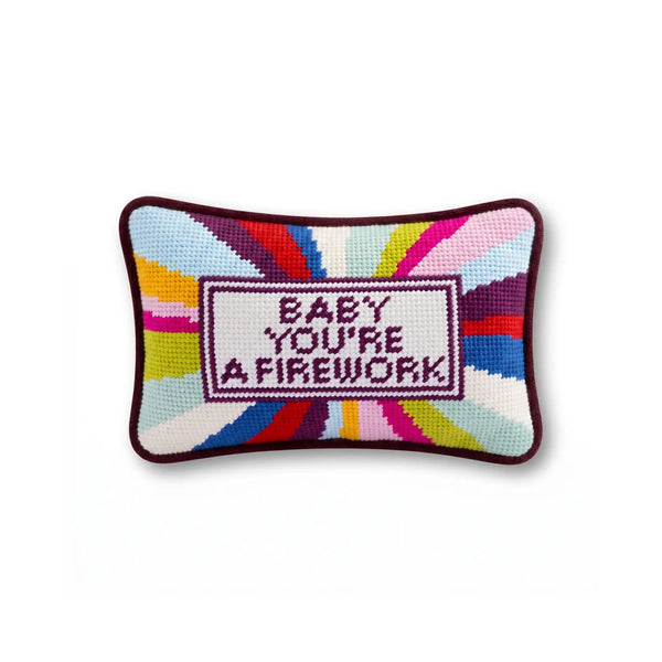 Firework Mini Needlepoint Pillow - Liza Pruitt