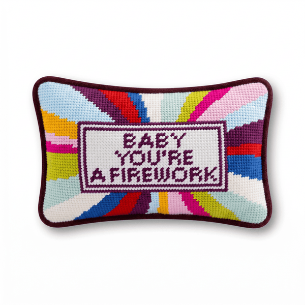 Firework Mini Needlepoint Pillow - Liza Pruitt
