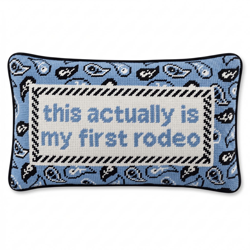 First Rodeo Needlepoint Pillow - Liza Pruitt