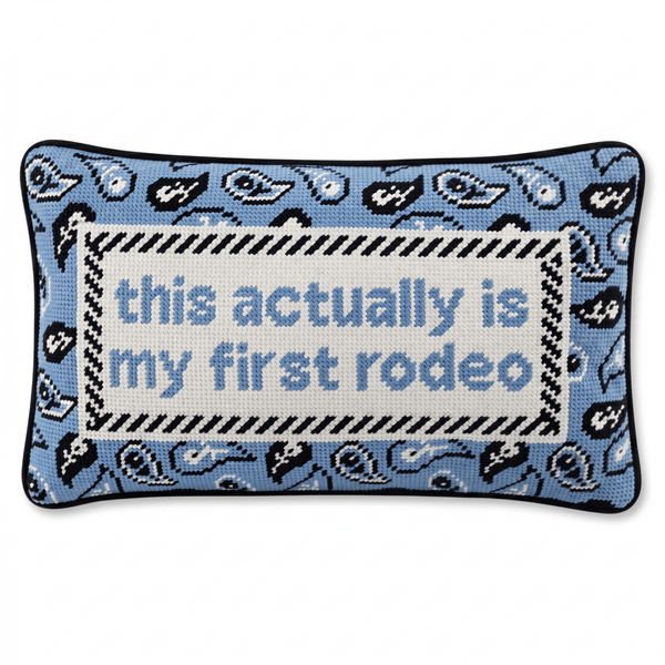 First Rodeo Needlepoint Pillow - Liza Pruitt