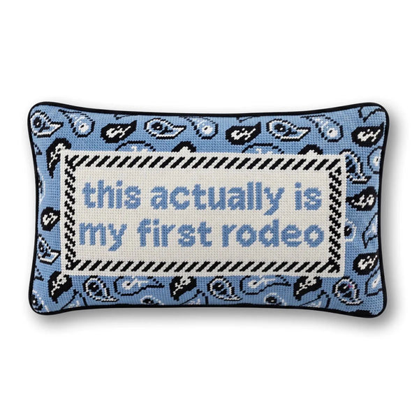 First Rodeo Needlepoint Pillow - Liza Pruitt
