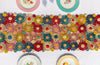 Fleur Raffia Flower Table Runner, Multicolor Flowers Woven Tabletop - Liza Pruitt