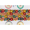 Fleur Raffia Flower Table Runner, Multicolor Flowers Woven Tabletop - Liza Pruitt