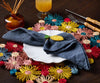 Fleur Raffia placemat, Multicolor Flowers woven tabletop - Liza Pruitt