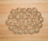 Fleur Raffia Placemat, Natural Color Flowers Woven Tabletop - Liza Pruitt
