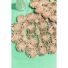Fleur Raffia Placemat, Natural Color Flowers Woven Tabletop - Liza Pruitt