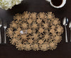 Fleur Raffia Placemat, Natural Color Flowers Woven Tabletop - Liza Pruitt