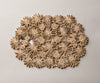 Fleur Raffia Placemat, Natural Color Flowers Woven Tabletop - Liza Pruitt