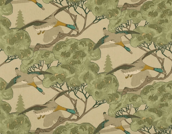 Flying Ducks Bed Footer - Liza Pruitt