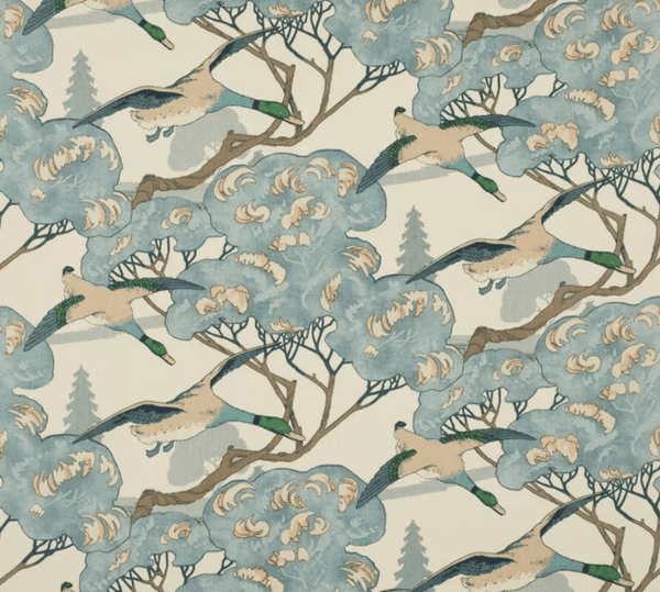 Flying Ducks in Blue by Mulberry Home Bolster - Liza Pruitt