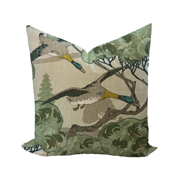 Flying Ducks in Emerald by Mulberry Home - Liza Pruitt