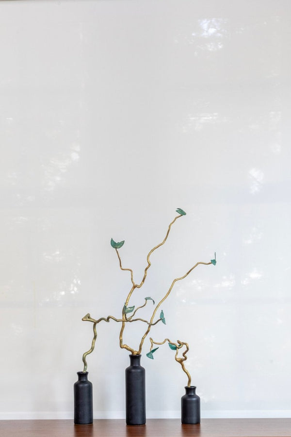 Flying High Vivid Green and Gold Triptych | 10 - 24" h - Liza Pruitt