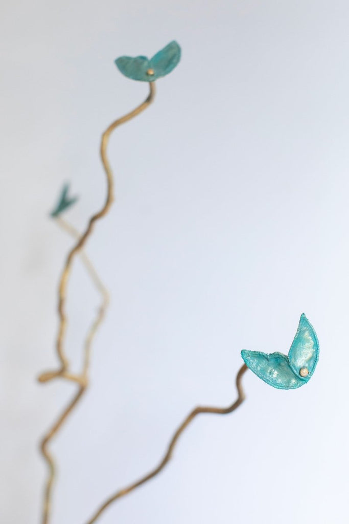 Flying High Vivid Green and Gold Triptych | 10 - 24" h - Liza Pruitt