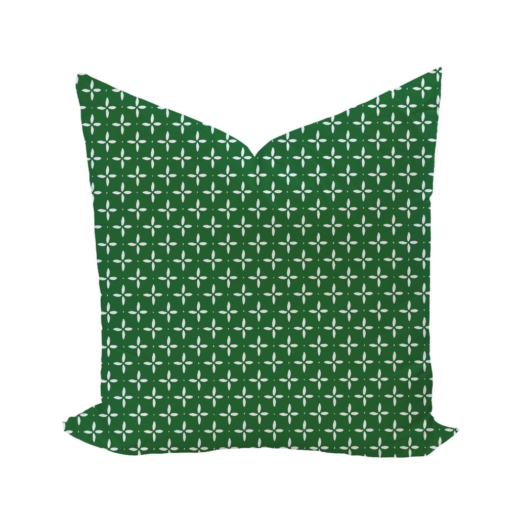 Folly Star Reverse Pillow Cover in Emerald - Liza Pruitt