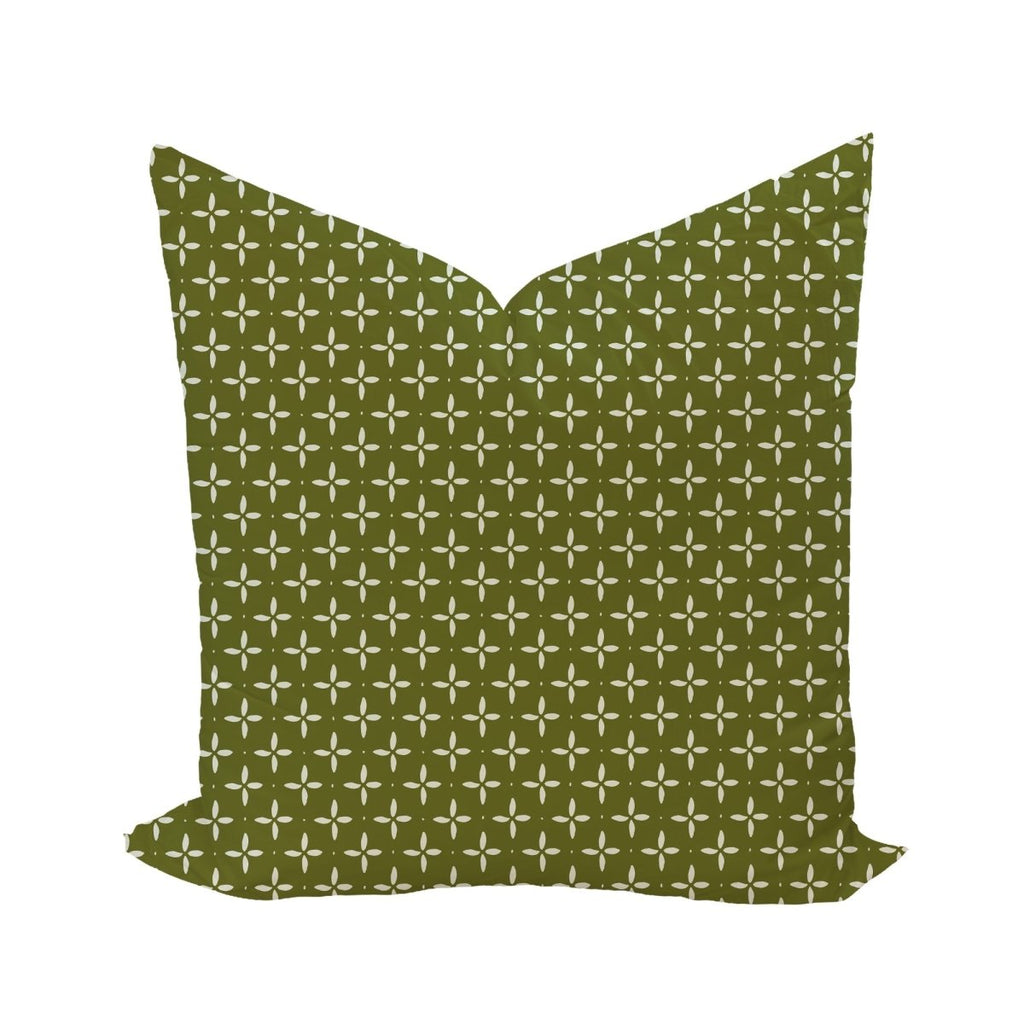 Folly Star Reverse Pillow Cover in Olive - Liza Pruitt