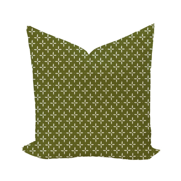 Folly Star Reverse Pillow Cover in Olive - Liza Pruitt