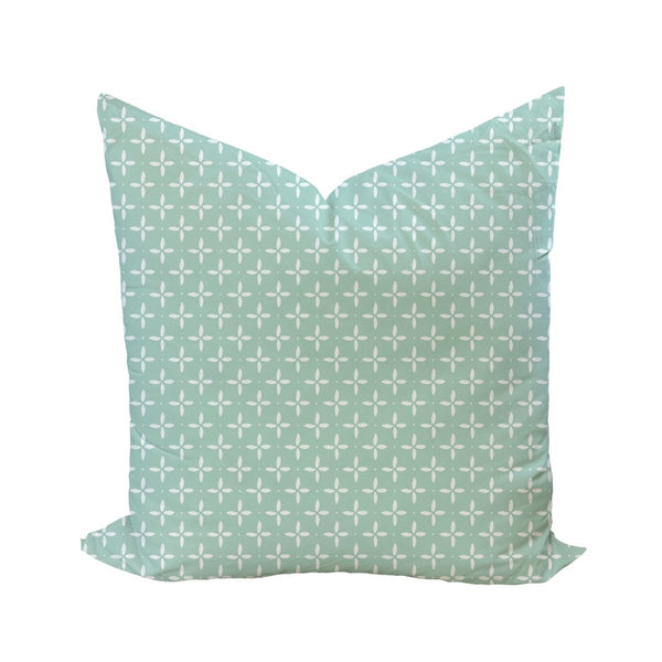 Folly Star Reverse Pillow Cover in Seafoam - Liza Pruitt