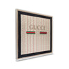 Framed Gucci Logo on Floral Scarf in a 36x36x2 Shadowbox - Liza Pruitt