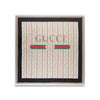 Framed Gucci Logo on Floral Scarf in a 36x36x2 Shadowbox - Liza Pruitt