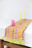 Fringe Table Runner, Floral raffia tabletop - Liza Pruitt