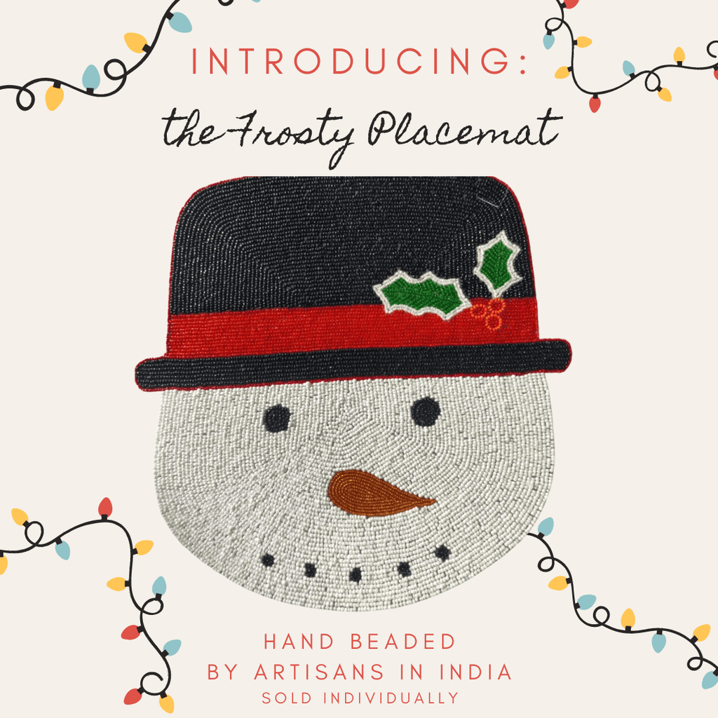 Frosty Snowman Placemat, Christmas Placemat, Snowman Placemat - Liza Pruitt