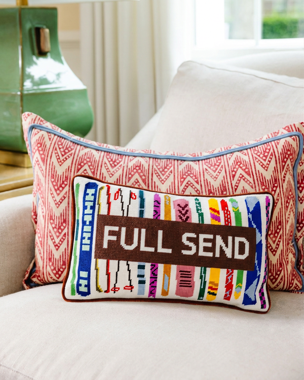 Full Send Needlepoint Pillow - Liza Pruitt