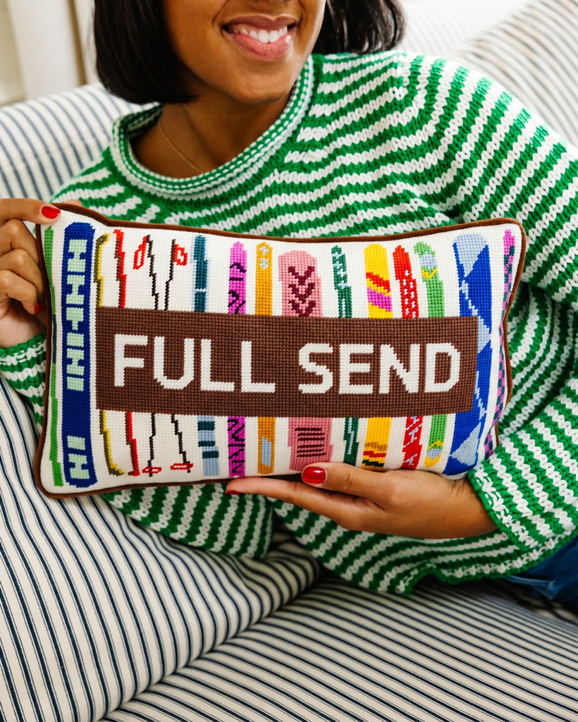Full Send Needlepoint Pillow - Liza Pruitt