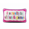 Fun And Games Needlepoint Pillow - Liza Pruitt