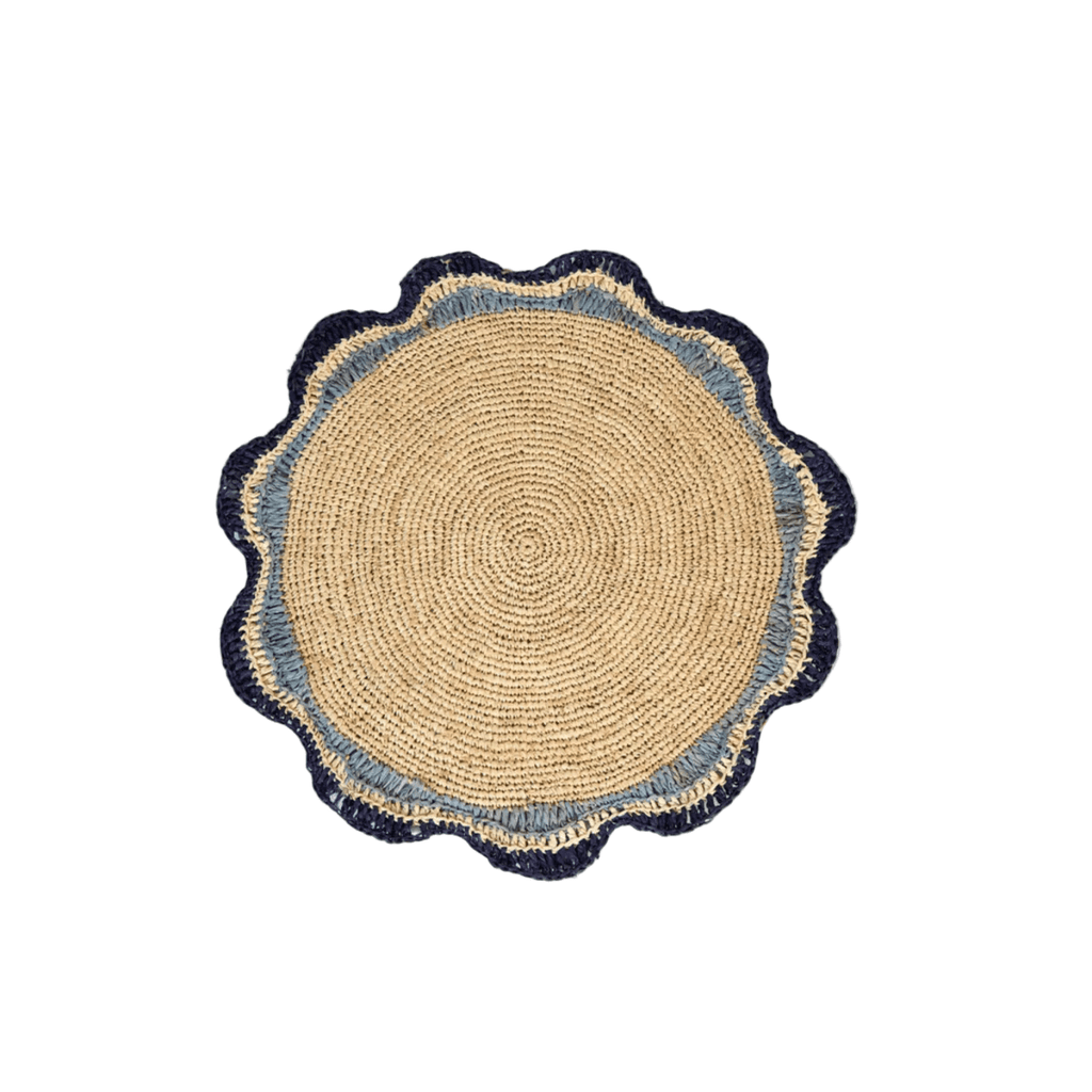 Garden Party Pinwheel Raffia Placemat, Set of 2, 4 and 6 - Liza Pruitt