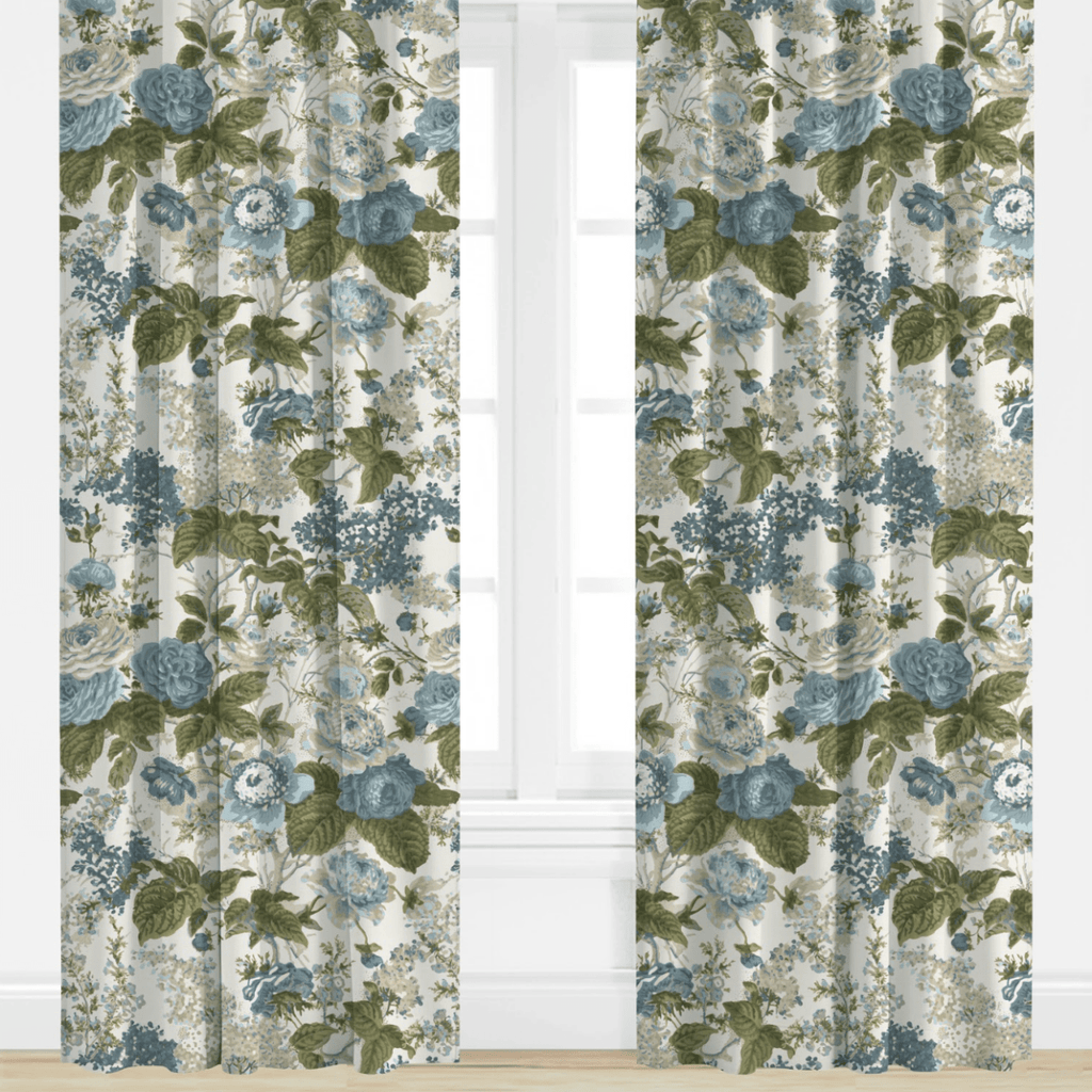 Georgia in Blue Green Drapery Panel - Liza Pruitt