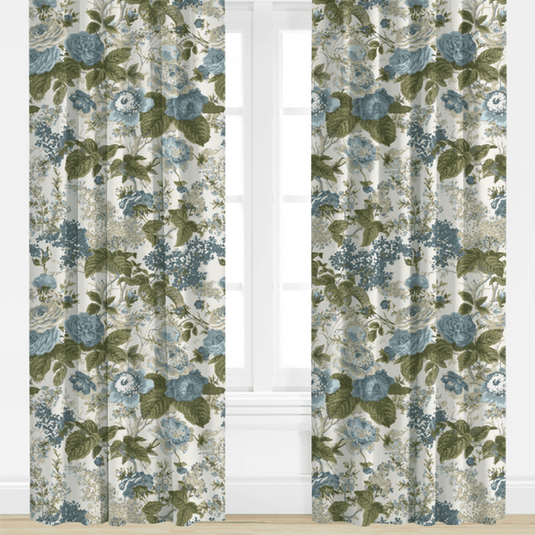 Georgia in Blue Green Drapery Panel - Liza Pruitt