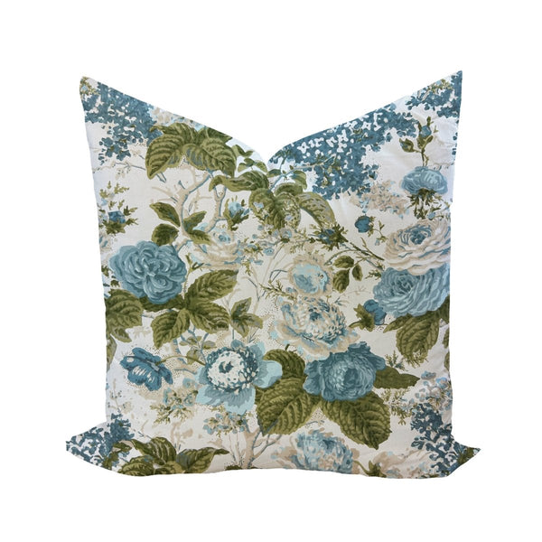 Georgia Pillow Cover in Blue & Green - Liza Pruitt