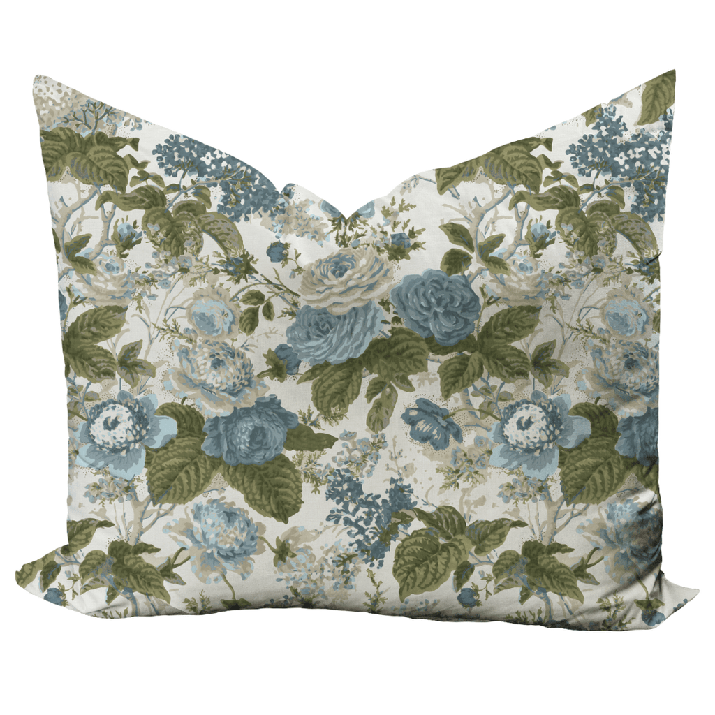 Georgia Pillow Cover in Blue & Green - Liza Pruitt