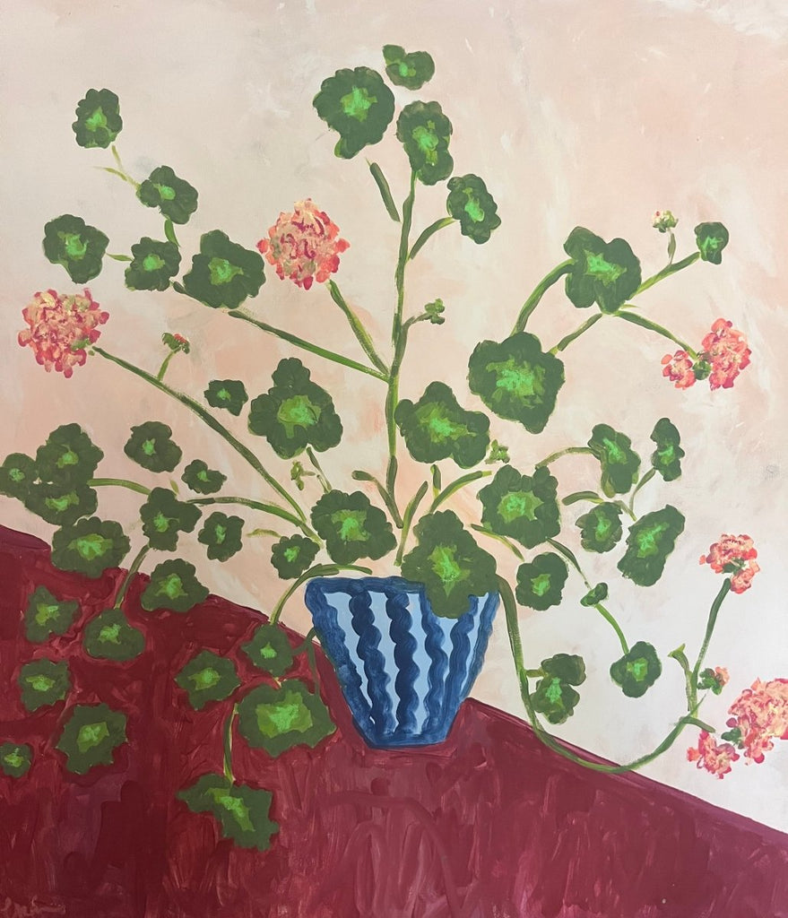 Geraniums II | 36" h x 36" w - Liza Pruitt