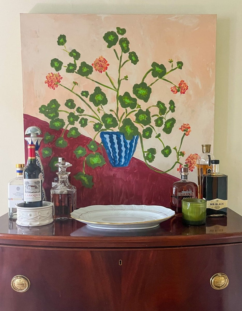 Geraniums II | 36" h x 36" w - Liza Pruitt